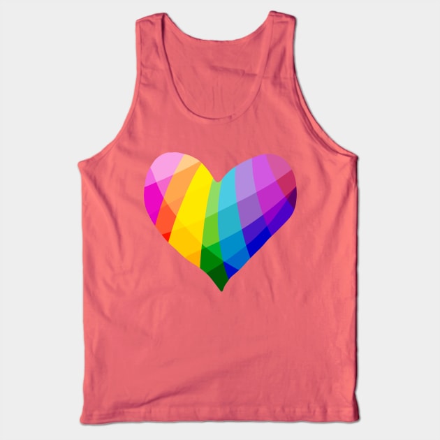 Rainbow Heart Tank Top by KelseyLovelle